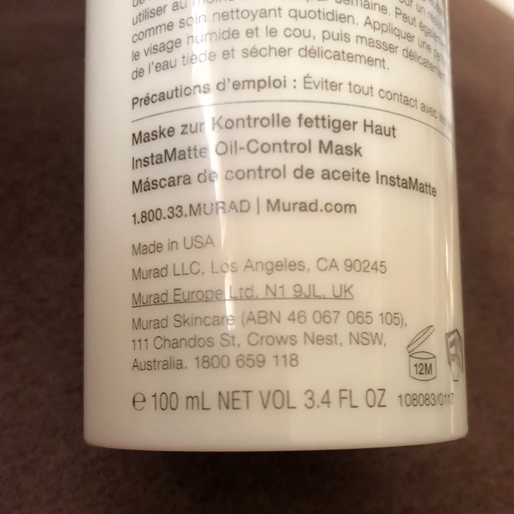 Murad Instamatte Oil Control Mask